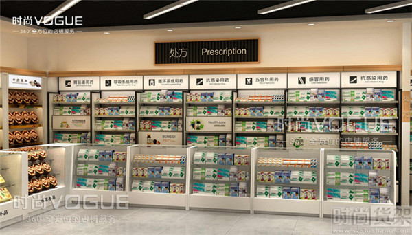 藥店貨架_單面貨架